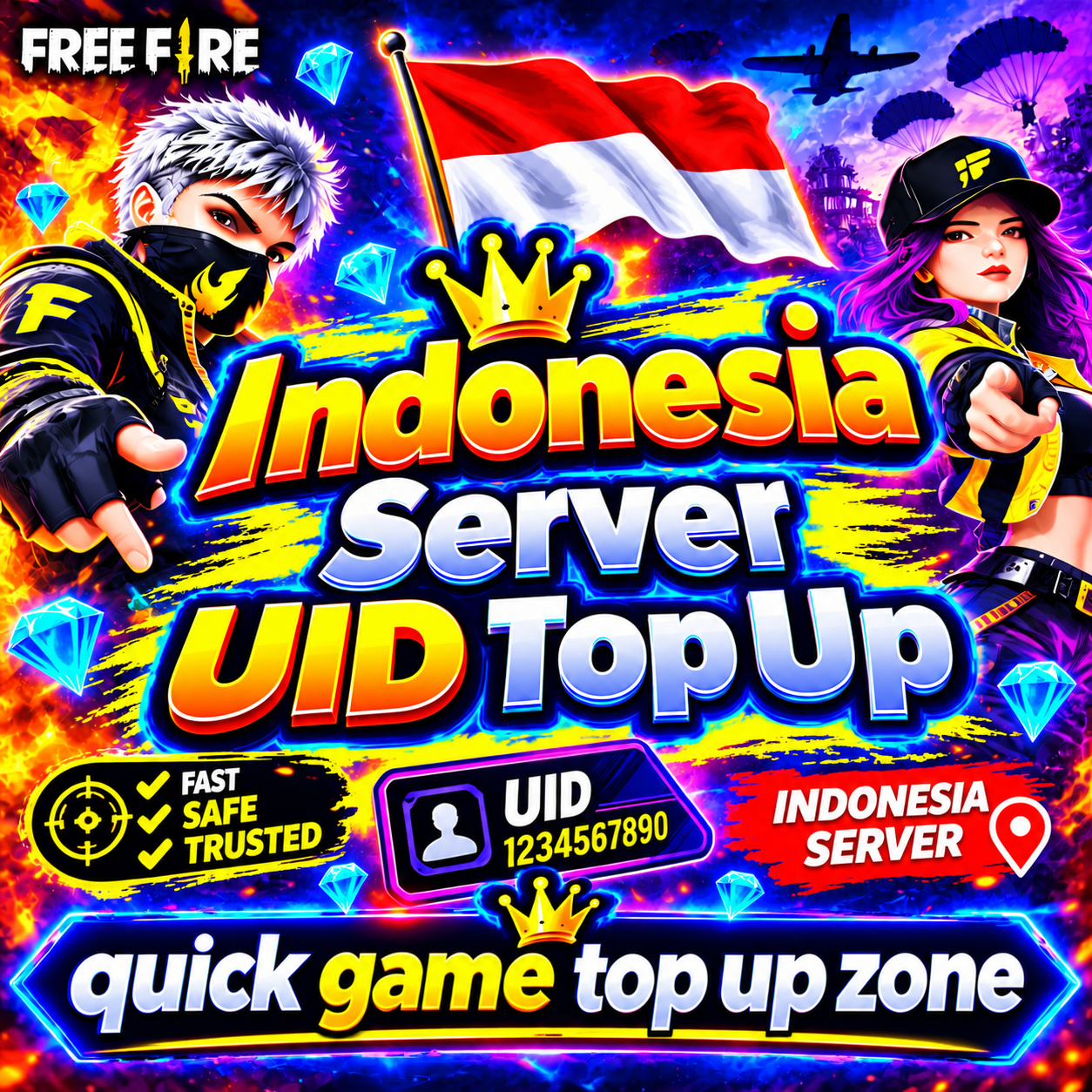 Indonesia server diamond top up 