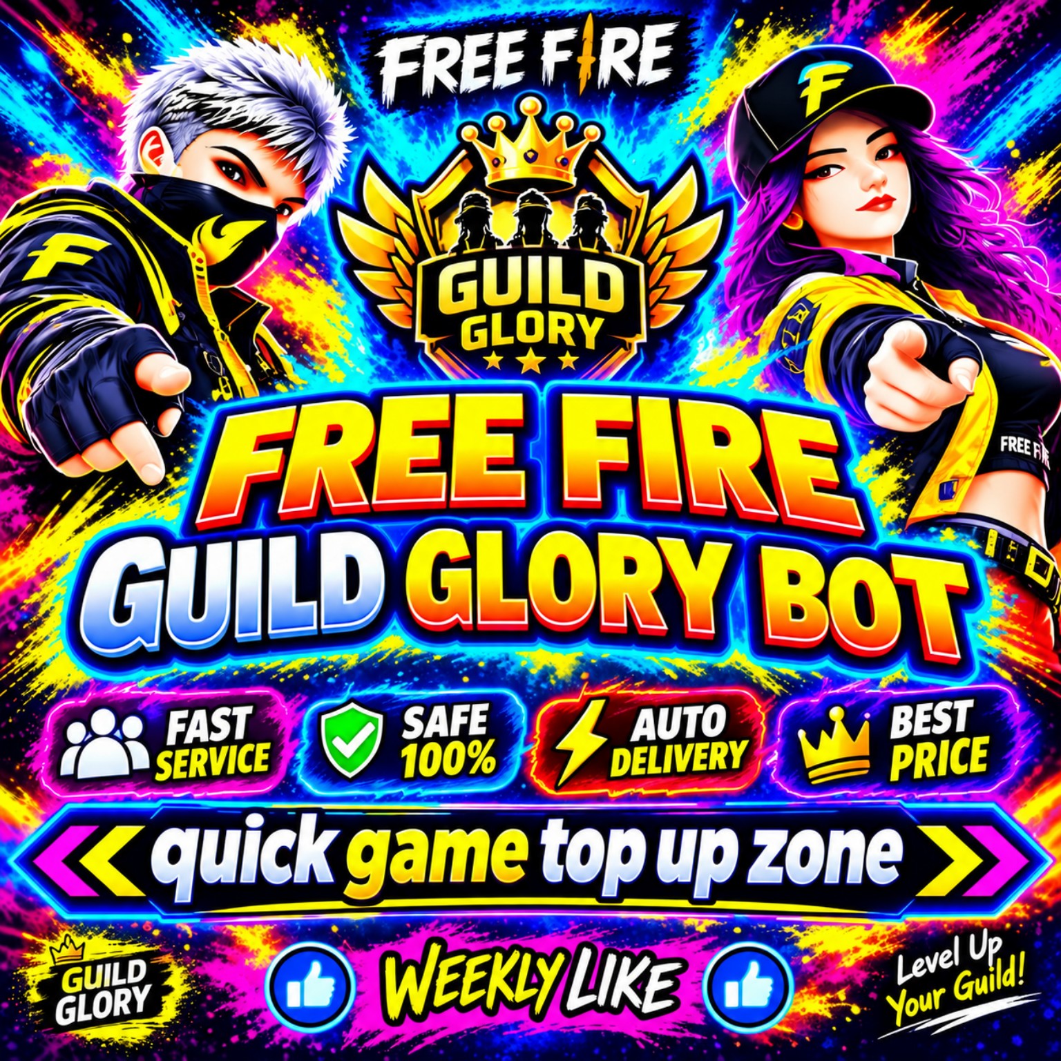 free fire uild glory bot