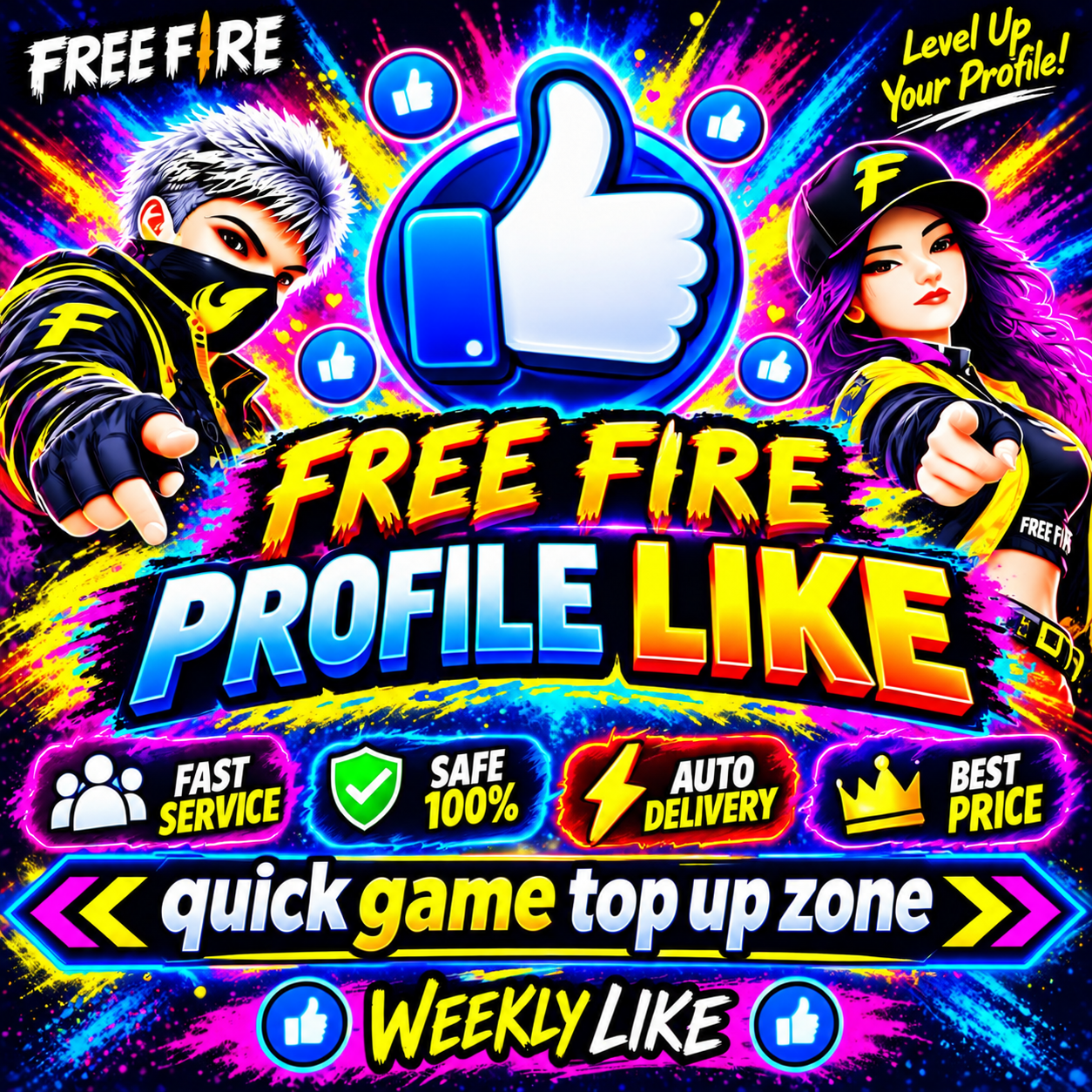 free fire profile like